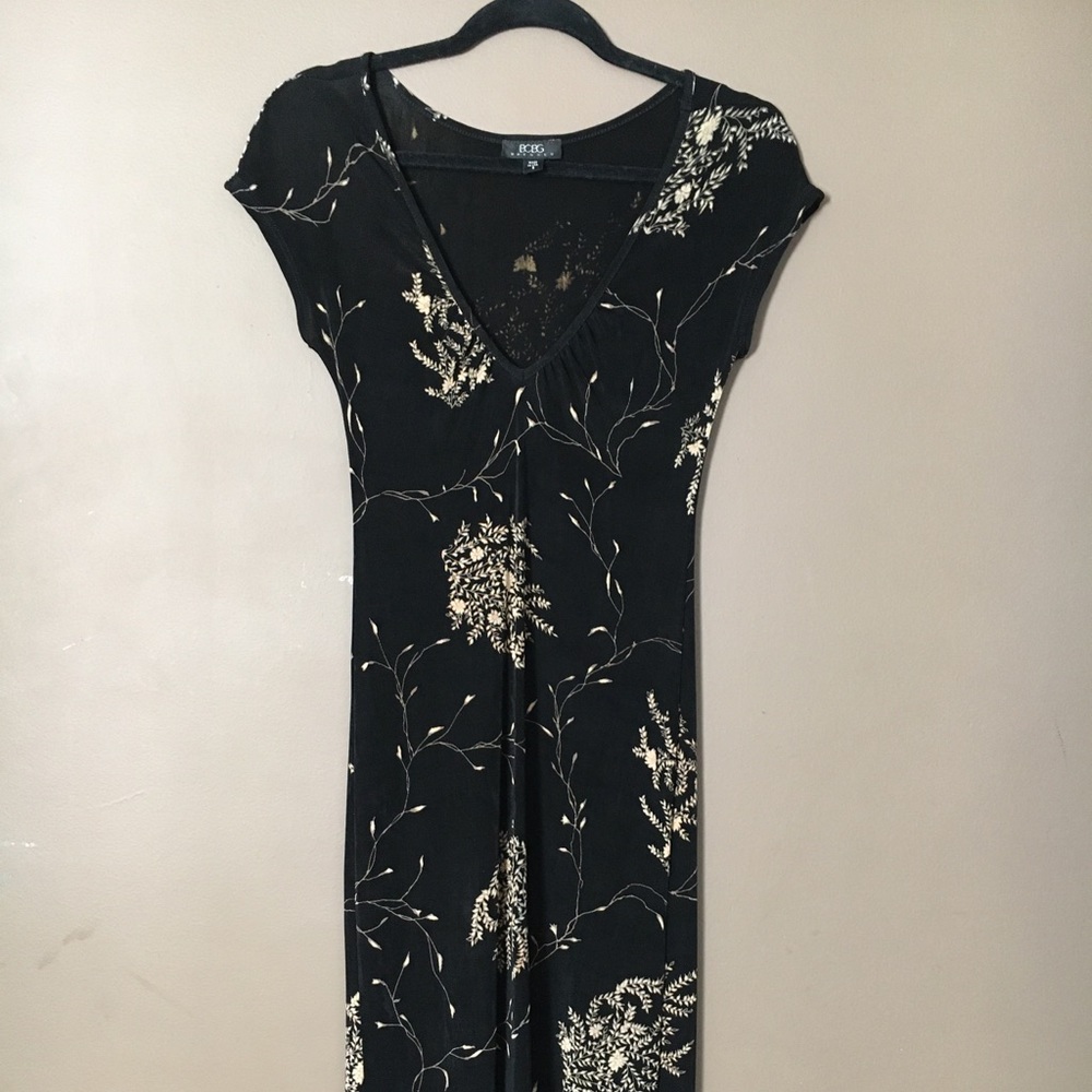 90s Floral Vintage BCBG Midi Dress Size S